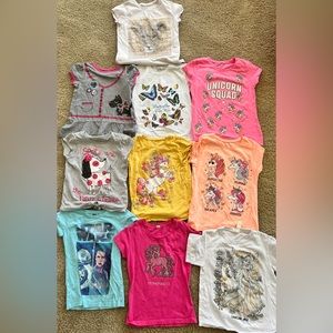 Lot of 10 Girls Tee shirts size 5-8